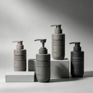 Cylindrical Disc Top 200ml Shampoo Bottle Soft Touch Biodegradable Hotel Baby Bulk PCR PET Plastic Skincare Wigs Set