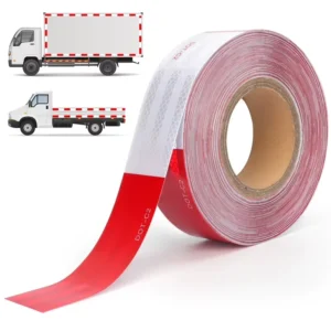 DOT C2 Red White Reflective Conspicuity Tape High Visibility Self Adhesive for Truck Trailers Vehicle Safety Marking