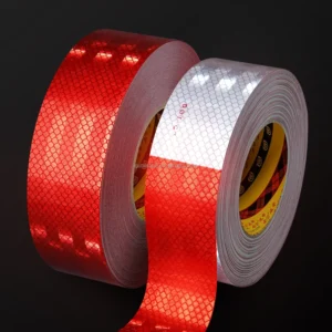 DOT C2 Reflective Safety Tape 2 in X 33 Ft Red White Conspicuity Tape for Vehicles Trailers Boats Signs Waterproof