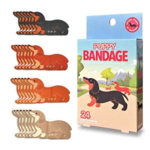Dachshund Cartoon Waterproof Safety Certified CE Certified Adhesive First Aid Bandage for Kids EO Sterilized Medical Grade