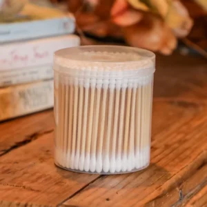 Daily Use Eco friendly Multi Purpose Cleaning Ear Swab 200Pcs Baby Safety Bamboo Plastic Stick Cotton Swabs JIEJIEYA