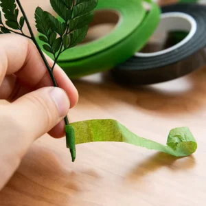 Dark Green Eco Friendly Stretchable Florist Tape Rubber Adhesive for Garden Bouquet Stem Packaging and Flower Arrangement