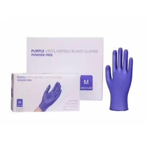 Dark Purple Nitrile Vinyl Gloves 100pcs box Powder Free 4.5g Disposable Nitrile Vinyl Examination Gloves for Household