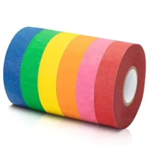 Decorative DIY Crepe Removal Painter Rubber Easy Tear Paint Paper Colored Masking Tape for Industrial Painting Shielding