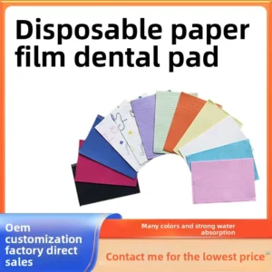 Dental Bibs Cushion Paper Film Disposable Strong Water Absorption Oral Care & Nail Art Use 125 Piece Package
