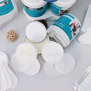 Dental Care Oral Cleansing Non woven Fabric Finger Cot Teeth Wipes Pads