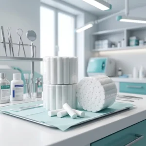 Dental Cotton Rolls 22*30mm for Oral Surgery Hemostasis and Saliva Control NON Sterile Cotton Rolls for Dental Clinic Use