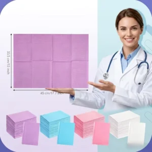 Dental Disposable Bibs Non Woven Waterproof Soft Absorbent Paper for Dental Clinic Use