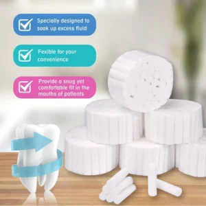 Dental Gauze Rolls Cotton Pads Nosebleed Kit Accessories #2 Medium 1.5″ Mouth Gauze Nose Plugs EO Sterile CE Certified Dental