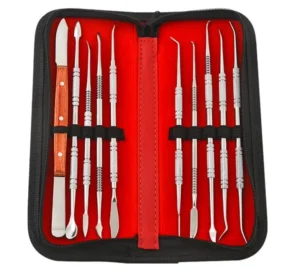 Dental Knife Kit for Waxing Clinical Use Dental Surgical Knife Set Dental Handpiece Knife Kit for Wax Carving and Clinical