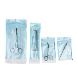 Dental Self Seal Sterilization Pouches Triple Band Seal PE Medical Dialysis Paper CE ISO13485 Certified EO Steam Packaging