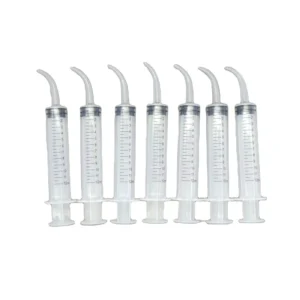 Dental Syringe Disposable 12ml Dental Irrigation Syringe with Curved Tip for Oral