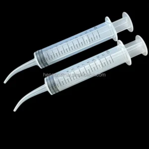 Dental Syringe Disposable Dental Irrigation Syringe with Curved Tip for Oral 12ml 12cc
