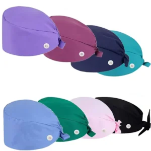 Dental Unisex Hair Hats Adjustable Doctor Working Nurse Scrub Caps Hospital Cotton Dental Cap