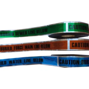 Detectable Underground Warning Tape High Visibility Tracer Marking Tape for Utilities Cables Pipes OPP AL PE Material 3 Width