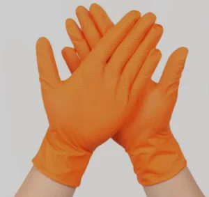 Diamond Textured Thick Durable Heavy Duty Mechanic Industrial Nitrile Gloves Powder Free 9inch for Daily Work