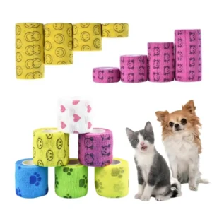 Direct Manufacturer Veterinary Cohesive Bandage Bitter Vet Wrap Elastic Self Adhesive with Solid Pattern Type