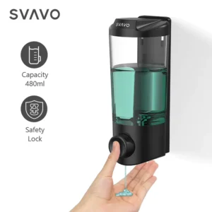 Dispensador De Jabon Liquido Hotel Bathroom Wall Mounted 480ml Hand Pump Manual Soap Liquid Dispenser