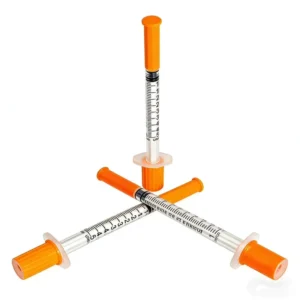 Disposable 0.3ml 0.5ml 1ml Insulin Syringe with Safety Needle 6mm 8mm 12.7mm Veterinary Syringe for Injection 29g 30g