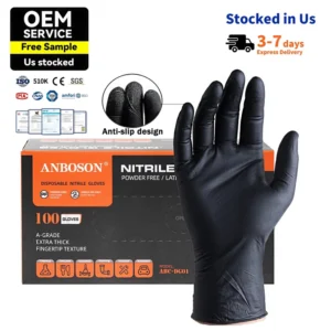 Disposable 100% Nitrile Gloves 9 Inches Blue Black Tattoo Barber Shop Beauty Pink Gloves Latex Free Safety Gloves for Touch