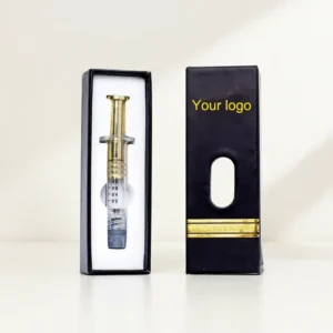 Disposable 1ml Luer Lock Short Distillate Oil Glass Syringes with Packaging Box