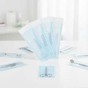 Disposable 3.5″ X 10″ Blue Film Dental Autoclave Bag Pouches PE+Medical Dialysis Paper Triple Packaging Printing