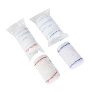 Disposable 4.5M Crepe Medical Bandage for Wound Dressing with Clips