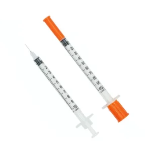 Disposable 40 U Insulin Syringe with 1ml 29G Orange Cap Needle Class II Medical Device BSMI Certified