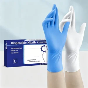 Disposable 4mil Smooth Powder Free XL Ice Blue Nitrile Gloves Anti Cut Anti Slip Beauty Nail Salons Industrial Safety