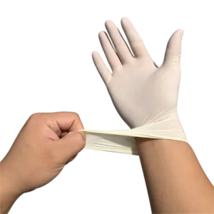 Disposable 6.5g Powder Free Natural Latex Gloves OEM ODM Custom Logo Custom Brand Source Factory Direct Supply Sample Available
