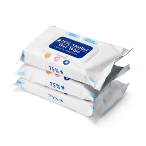 Disposable 75% Alcohol Wipes Sanitizing Tissues for Personal & Surface Disinfection