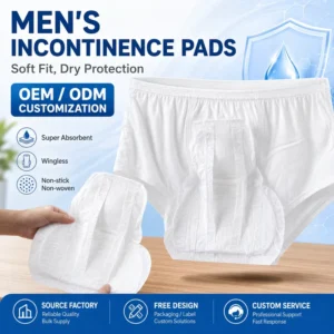 Disposable Adult Male Pad Men’s Diaper Incontinence Men Eco Friendly Biodegradable Sanitary Pads Maenner Inkontinenz Einlage