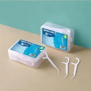 Disposable Biodegradable Dental Toothpicks Bamboo Charcoal Floss Pick Dental Floss