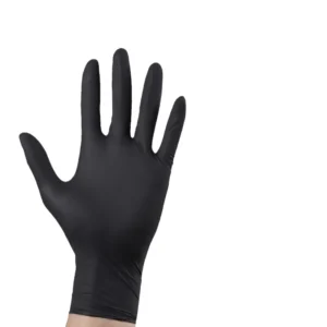 Disposable Black Nitrile Gloves 4g Powder Free Textured Fingertips Food Grade Safety Gloves