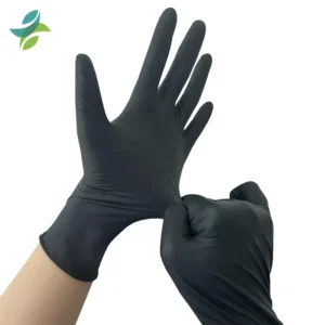Disposable Black Nitrile Gloves Food Grade S/M/L/XL High Elasticity CE Certified 9.45in Powder Free
