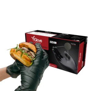 Disposable Black Pink Blue 5 6 7 9 Mil Home Food Medical Mechanical Safety Work Powder Free Nitrile Gloves 100 Pieces