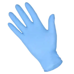 Disposable Blue Blend Nitrile and PVC Gloves Powder Free Fingertip Texture