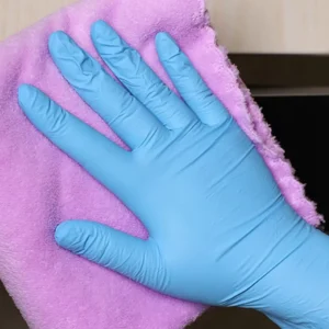 Disposable Blue Nitrile Gloves Powder Free Food Grade Oil Resistant Kitchen Cooking Cleaning Hand Protection