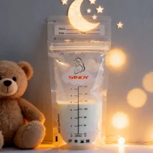 Disposable Breast Milk Storage Pouch Gamma Sterilized Medical Standard Airtight Leak proof Construction Frosted Gravure Printed