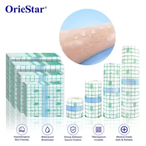 Disposable Breathable Medical PU Breathable Film Roll Transparent Waterproof Wound Dressing Tape