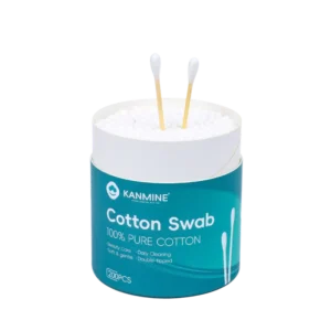 Disposable Buds Cotton Cotton Bud 200pcs Bamboo Stick Cotton Swab with Round Paper Box