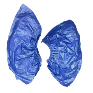 Disposable CPE Shoe Covers Sterile Lab Grade Waterproof Anti Slip 40x15cm Pull On Closure 100 Pcs Bag Transparent