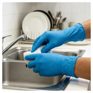 Disposable Car Cleaning Room Beauty Salon Tattoo Nitrile Vinyl Glove Powder Free Cleaning Kitchen Nitrile Gloves