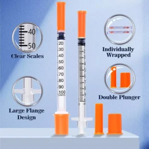 Disposable Case Medical & Veterinary 0.3ml 0.5ml 1ml Diabetes Syringes 29G 30G 31G Insulin Syringes 6mm 8mm 13mm Insulin Needles