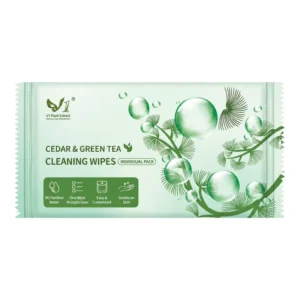 Disposable Cedar Scent Wet Towels Single Independent Package Oil Remover Grease Cleaning Portable Wipes