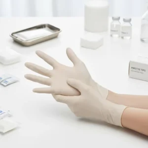 Disposable Clean Room Latex Gloves Anti-static Silicone-free Powder-Free Safety Cuff Puncture-Resistant for Controlled