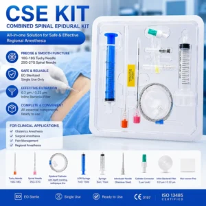 Disposable Combined Spinal Epidural Kit CSE Kit with Tuohy Needle Spinal Needle Epidural Catheter