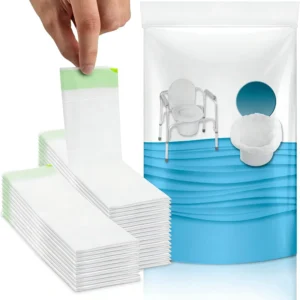 Disposable Commode Chair Liners with Absorbent Pad for Incontinence Care Pet Cleaning