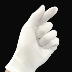 Disposable Cotton Safety Gloves White Anti Static 24CM for Industrial Work
