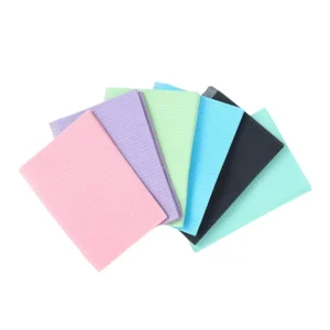 Disposable Dental Bibs Paper Towels Colored Paper Film Composite Pads for Medical Tattoo Nail Art Use 33x45cm